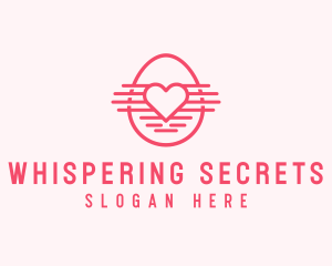 Pink Heart Egg logo design