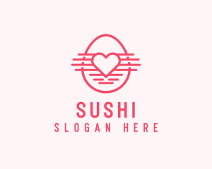 Pink Heart Egg logo design