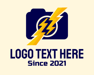 Repair - Lightning Bolt Camera logo design