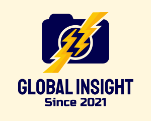 Cameraman - Lightning Bolt Camera logo design