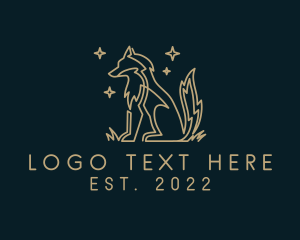 High End - Luxe Stars Wolf logo design