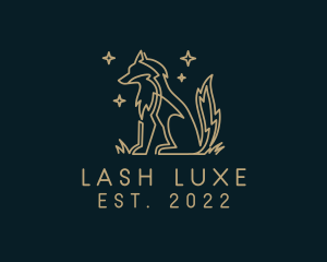 Luxe Stars Wolf  logo design