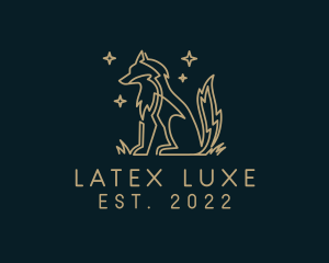 Luxe Stars Wolf  logo design