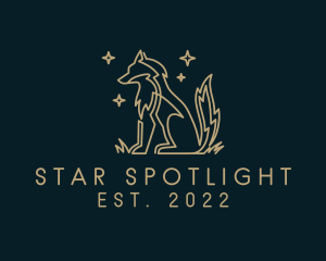 Luxe Stars Wolf  logo design