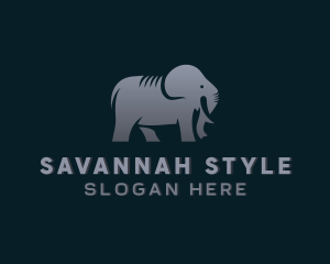 Savannah - Wild Zoo Elephant logo design