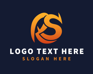 Monogram - Gradient Letter RS Monogram logo design