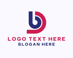 Letter Bd - Modern Software Technology logo design