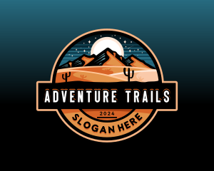 Night Adventure Desert Outdoor logo design