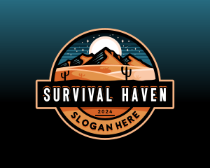 Survival - Night Adventure Desert Outdoor logo design