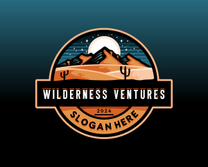 Night Adventure Desert Outdoor logo design