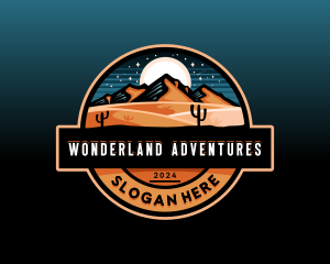 Night Adventure Desert Outdoor logo design