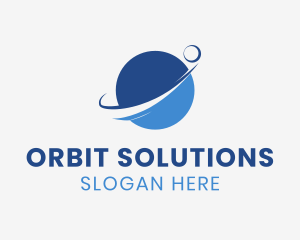 Modern Planet Orbit logo design