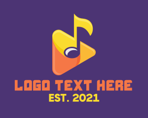 Musical Note - Music Media Player logo design