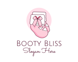 Baby Girl Booties Socks logo design