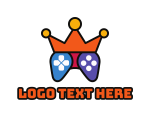 King - Colorful Crown Gaming logo design