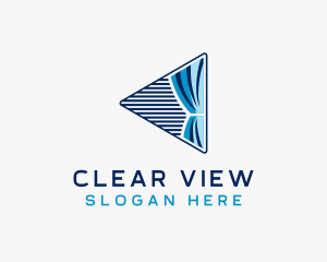 Window Blinds Curtain logo design