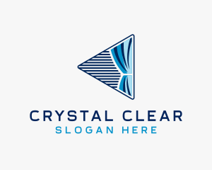 Window Cleaning - Window Blinds Curtain logo design