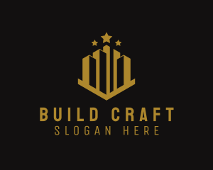 Golden Building Property logo design