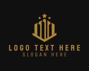 Stars - Golden Building Property logo design