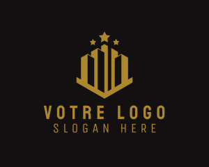 Golden Building Property logo design