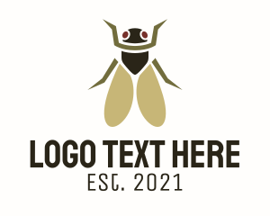 Pest Control - Cicada Insect Wings logo design