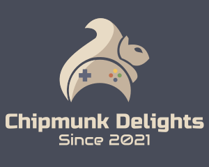 Chipmunk - Squirrel Gamepad logo design