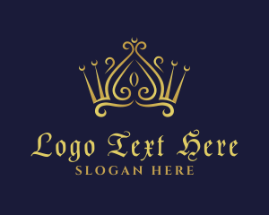 Pageant - Gold Beauty Crown logo design