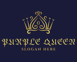 Gold Beauty Crown logo design