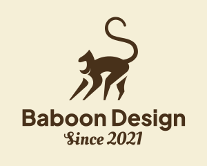 Baboon - Brown Wild Monkey logo design