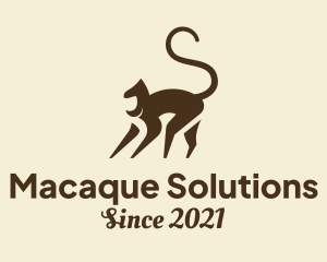 Macaque - Brown Wild Monkey logo design