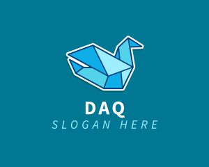Blue - Paper Blue Bird Origami logo design