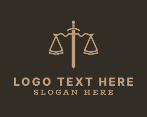 Prosecutor - Sword Scale Judiciary logo design
