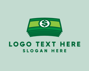 Pay - Green Cash Currency logo design
