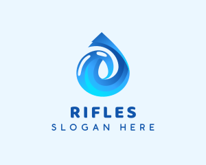 Water Droplet Liquid Logo