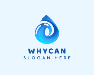Water Droplet Liquid Logo