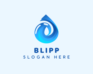 Oil - Water Droplet Liquid logo design