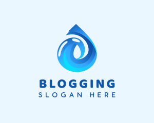 Drinking Water - Water Droplet Liquid logo design