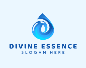 Water Droplet Liquid logo design