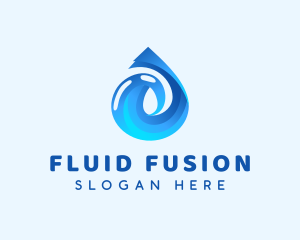 Water Droplet Liquid logo design