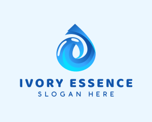 Water Droplet Liquid logo design