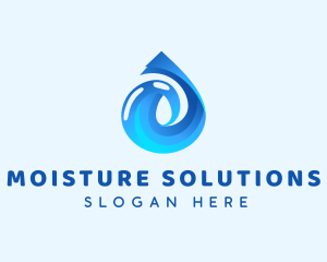 Water Droplet Liquid logo design