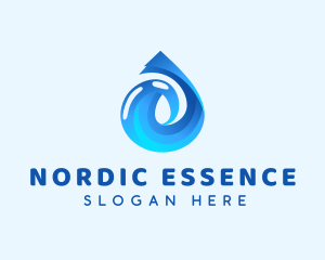 Water Droplet Liquid logo design