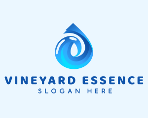 Water Droplet Liquid logo design