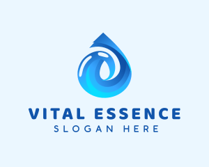 Water Droplet Liquid logo design