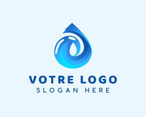 Shampoo - Water Droplet Liquid logo design