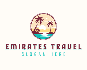 Travel Beach Tour logo design