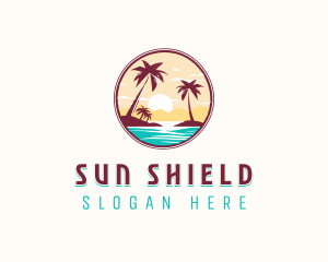 Travel Beach Tour logo design