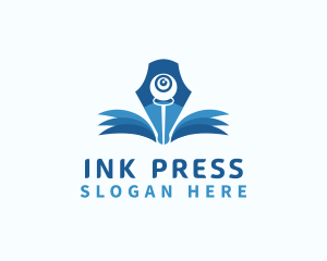 Press - Pen Camera Book logo design