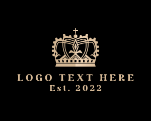 Luxe - Royalty Gold Crown logo design