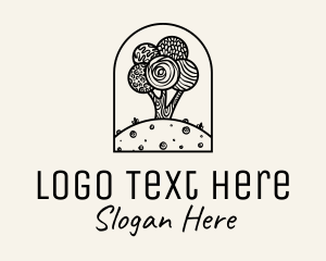 Sugar - Doodle Hilltop Tree logo design